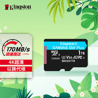 金士顿 1TB TF（MicroSD）内存卡U3 V30 A2 4K 读170MB/s 监控存储卡