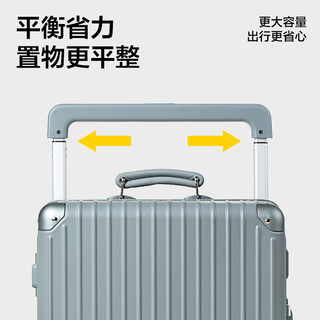  YANXUAN/网易严选 宽拉杆窄铝框 PC行李箱  20英寸