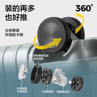  YANXUAN/网易严选 宽拉杆窄铝框 PC行李箱  20英寸