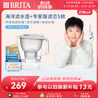 碧然德 过滤净水器 家用滤水壶 Kalea 晨汐系列XL  3.5L（灰）+专家版滤芯5枚 环保加固包装