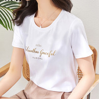 欧莎（OSA）字母短袖t恤女夏装2025年新款设计感小众衣服短款体恤上衣