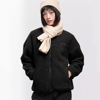 诺诗兰抓绒衣女秋冬户外轻量保暖抓绒外套NFTBT2732E纯黑色170