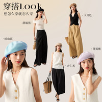 Siggi贝雷帽女夏百搭法式复古画家帽仿真丝显脸小时尚洋气八角帽 薄雾紫