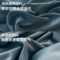 艾薇(AVIVI)床笠夏季冰丝凉席双面可用双人床笠单件 蔚蓝 180*200cm 【水洗棉冰丝床笠】蔚蓝