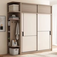 木月 推拉门衣柜家用大衣橱卧室现代简约储物柜组合 单衣柜 1.4米