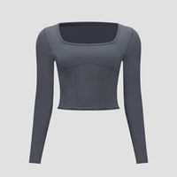 lululemon丨Waist-Seamed Nulu™女士腰部缝线长袖T恤 LW3HVRS 横越灰色 XL /12