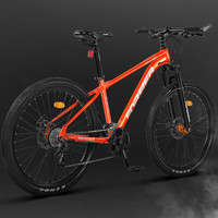 永久（FOREVER）山地自行车青少年成人男女减震越野变速公路赛车脚踏单车 木炭黑 钢架 辐条轮【内走线】 24寸 30速（身高145-165cm）