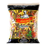 原装进口三色意大利面家用螺旋面商用西餐牛排螺旋意面速食通心粉
