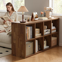 可芝（KERZY）实木书架落地矮柜子储物柜客厅家用格子柜组合收纳置物墙边书柜 【落地款】3层12格120x30x90cm