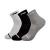 李宁 袜子运动袜（3双）棉袜跑步羽毛球袜男女防臭吸汗生活袜篮球袜 AWTU039-1 L