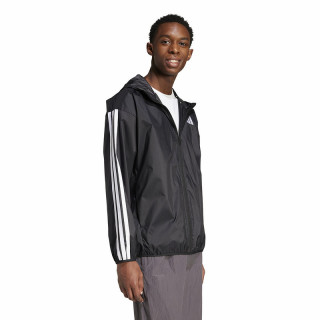 adidas阿迪达斯防风梭织连帽外套2025春男三条纹训练夹克 IM7848