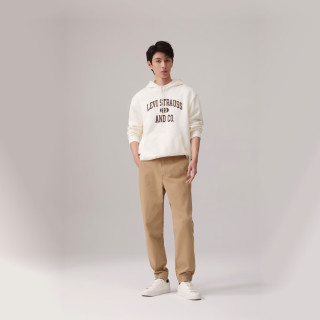 Levi's 男士宽松时尚潮流百搭流行简约通勤长款束脚休闲裤 卡其色 XL