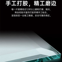 鱼之宝(Fish treasure)鱼缸水族箱金鱼缸生态鱼缸过滤器玻璃鱼缸懒人家用客厅彩灯鱼缸 【黑色】桌面鱼缸A5