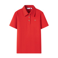 Navigare意大利小帆船红色短袖Polo衫女夏季翻领T恤 0404古巴砂（B款） XL