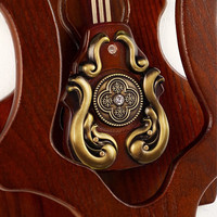 凯恩斯(KAIENSI) 挂钟客厅钟表欧式复古时钟摇摆石英钟表电波创意木质挂表家用 3340A-带日历款-长续航品牌机芯 16英寸 【直径40厘米】