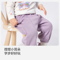 巴拉巴拉宝宝裤子女童秋装男童长裤婴儿休闲裤卫裤加绒潮 咖色00355