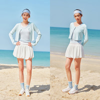 森马（Semir）防晒外套|外套女短款圆领正肩夏季2025凉感吸湿速干109325108001 冰蓝80990 2XL