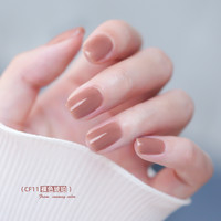 裸色指甲油儿童可用免烤持久快干果冻裸粉透明护甲油2025年 CP19布朗尼