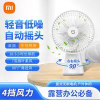 小米 Xiaomi 米家桌面移动风扇台式手持迷你便携充电风扇户外露营办公室家用