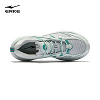 鸿星尔克休闲鞋夏季男士面包鞋户外运动老爹鞋款|风旋 浅灰绿/黛绿色 41