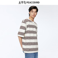 PEACEBIRD/太平鸟 彩条纹 男士T恤