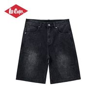 Lee Cooper 男士夏季牛仔短裤 美式复古水洗直筒高街宽松阔腿