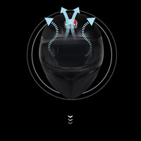 AGV摩托车头盔男女四季全盔单镜片机车头盔赛车盔轻量化街车跑车头盔 ATTACK 红鲨鱼 L