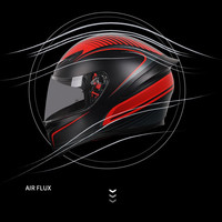 AGV摩托车头盔男女四季全盔单镜片机车头盔赛车盔轻量化街车跑车头盔 POWER 灰白绿 XL