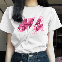 班尼路S&K系列粉色短袖t恤女2025夏季新款休闲百搭宽松短款上衣服