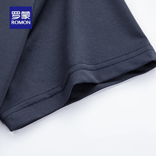 罗蒙（ROMON）冰丝凉感短袖t恤男士2025夏季新款中青年商务休闲时尚翻领上衣