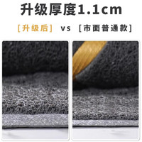 茵尚高级感入户门地垫大门门外丝圈进门脚垫门口入门门垫室外蹭土地毯 大吉利灰色贴皮压花丝圈地垫 50*80cm【柔软高弹 脚感松软】