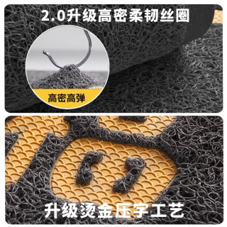 茵尚高级感入户门地垫大门门外丝圈进门脚垫门口入门门垫室外蹭土地毯 财富滚滚来红色贴皮压花丝圈地垫 60*90cm【高弹丝圈 压花烫金】