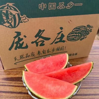 庞各庄正宗庞各庄头茬小吊西瓜现摘脆甜多汁L600分量足解暑端午送礼水果 人工精选 1箱4粒 净重15-16斤