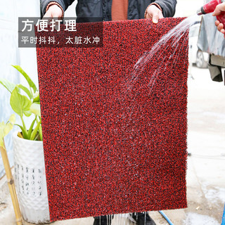 高级入户门垫地垫进门加厚丝圈脚垫自由裁剪门口家用地毯防滑垫子 棕黑加厚20mm