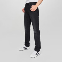 李 Lee25春夏726标准中腰直筒怀旧复古黑灰色男牛仔裤潮流A08120 黑灰色 36