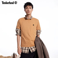 添柏岚（Timberland）男装短袖T恤夏季户外休闲简约修身透气A2EKJ A2EKJEH3/浅小麦色 M (175/100A)