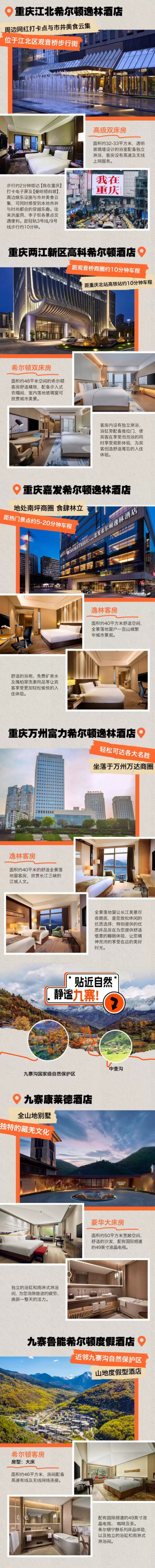 九寨/成都/重庆总有你要的，部分享一住升金！全程不加价！川渝21店2晚通兑（双早+可拆分）