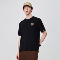 马克华菲【虎头刺绣】短袖T恤男夏季透气百搭宽松男装上衣 黑色 2XL 2XL 【宽松版，拍小一码】