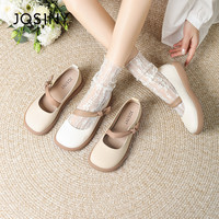 卓诗尼女鞋清仓专场百搭气质女鞋春款时尚百搭细跟平底浅口单鞋 4X1A21711黑色 39