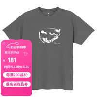 mont·bell 速干t恤男女通用时尚印花圆领徒步旅行短袖 1114719 GY