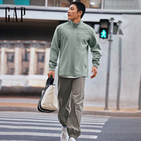 GAP男女装2025春季新款弹力多口袋立领外套运动简约风上衣721222