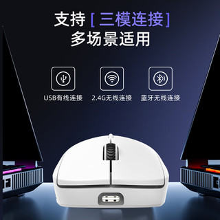 HELLO GANSS FLX1 PAW3395芯片 白色 三模无线鼠标