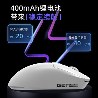 HELLO GANSS FLX1 PAW3395芯片 白色 三模无线鼠标