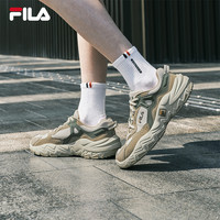 FILA斐乐掠夺者2S复古跑鞋男鞋2025夏季复古运动鞋男士老爹鞋 芦笋白/凝石灰-WG 40.5