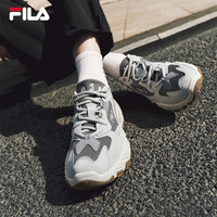 FILA斐乐掠夺者2S复古跑鞋男鞋2025夏季复古运动鞋男士老爹鞋 烟灰/泡沫白-QA 42.5