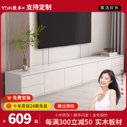 韵欣丰 电视柜简约现代客厅家用小户型落地轻奢极简实木茶几电