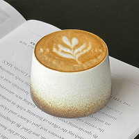 复古手工围炉煮茶陶瓷杯日式粗陶功夫茶杯窑变浓缩咖啡杯喝水杯