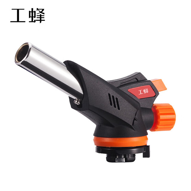 工蜂 便携式喷枪头卡式气罐喷火枪气瓶户外喷头可倒置高温点火器喷灯