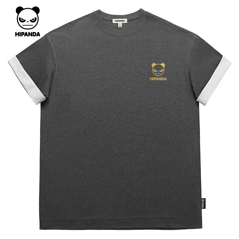【双色平纹】-深灰#P黑Logo-金葱