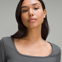 lululemon丨Waist-Seamed Nulu™女士腰部缝线长袖T恤 LW3HVRS 横越灰色 L /10